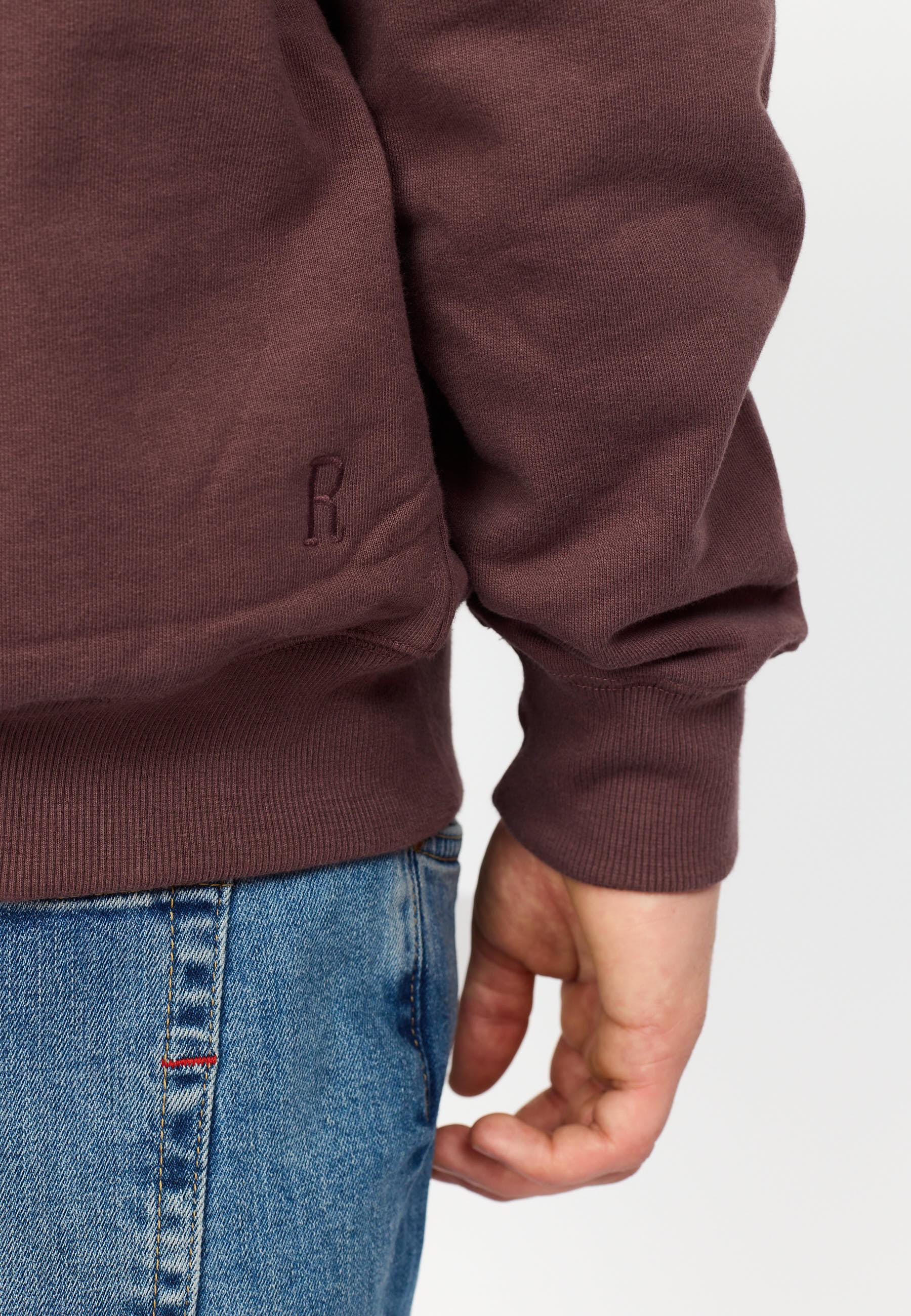 Revolution Dustpurple Loose Crewneck Sweatshirt Pullover Herren kastanienbraun